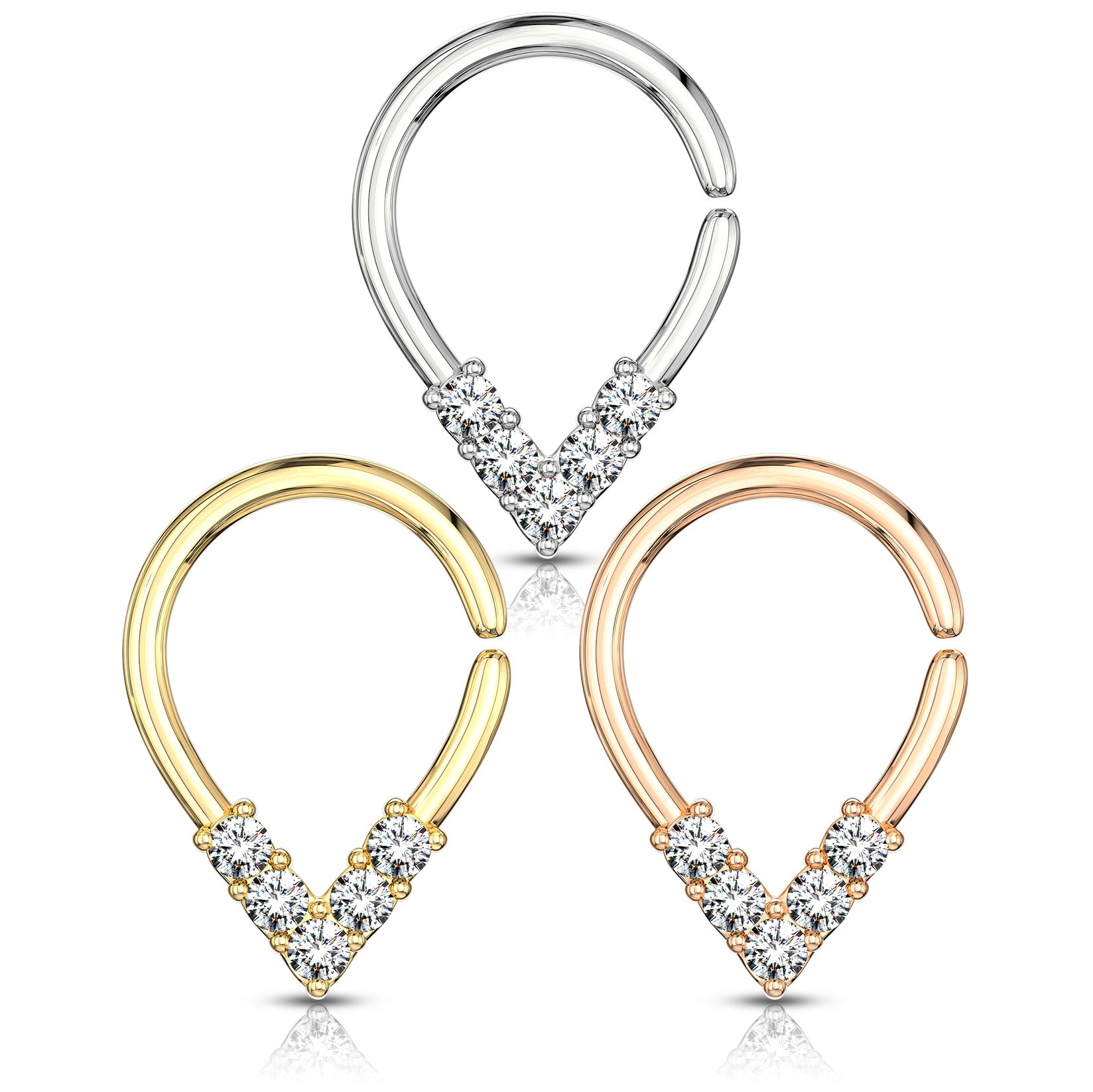 Kółko w kształcie odwróconej kropli z kamieniami