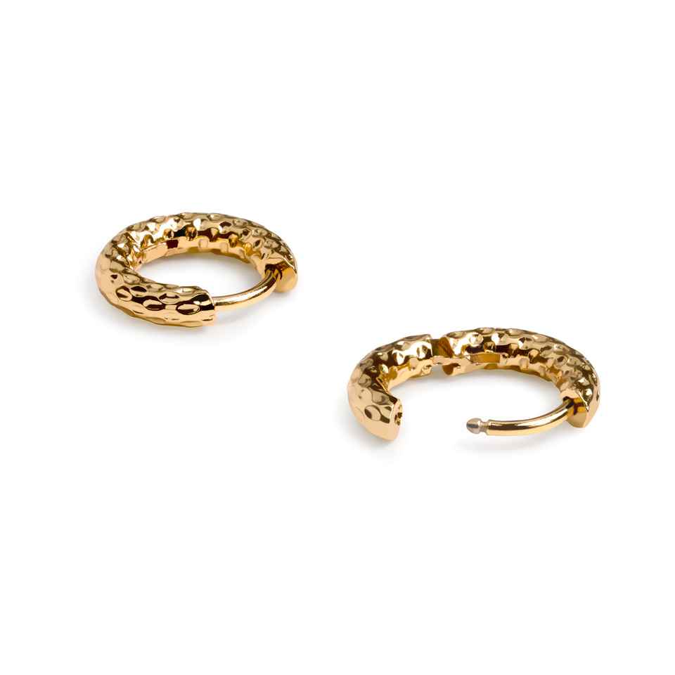 Para młotkowanych kółek huggy do uszu