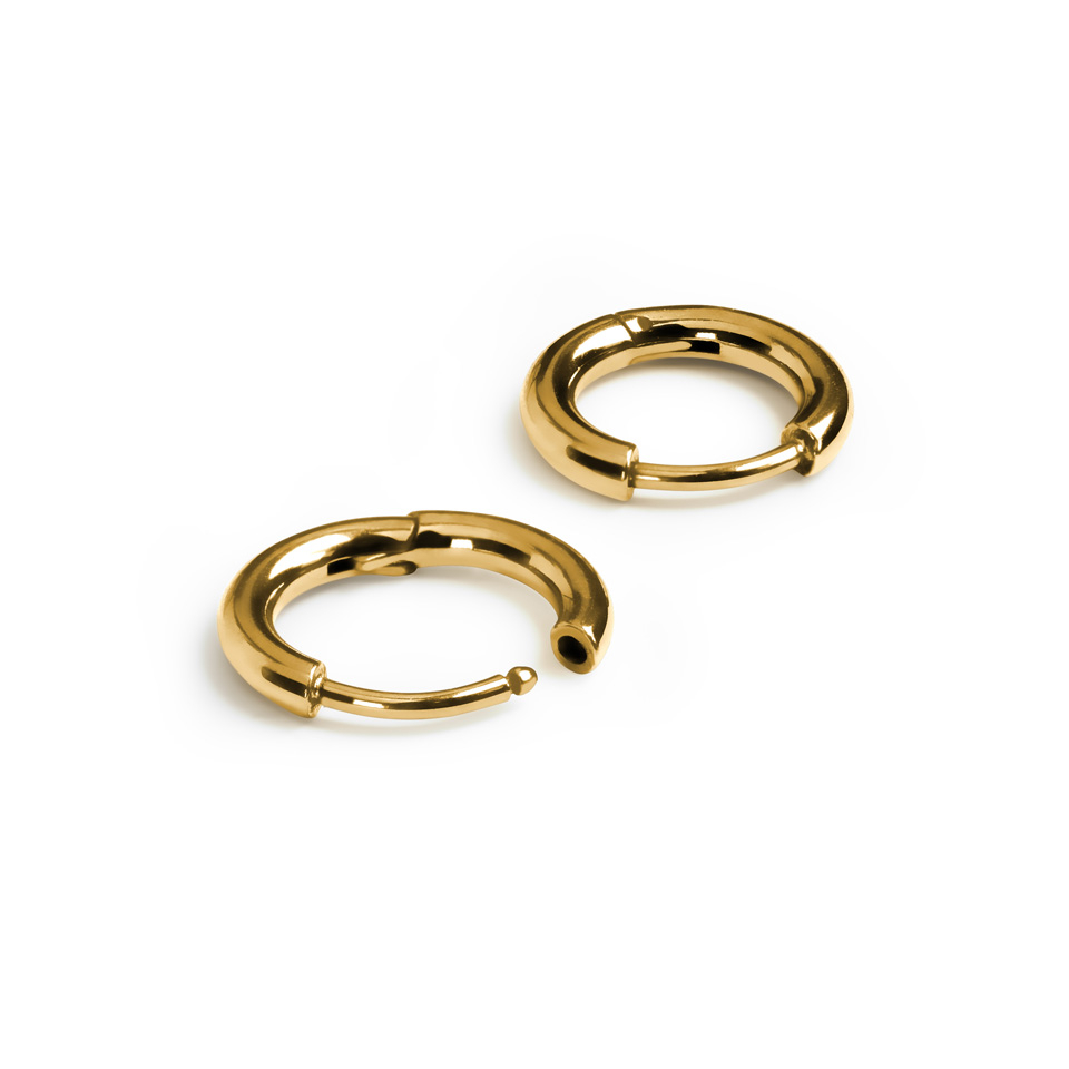 Para tytanowych obręczy huggie