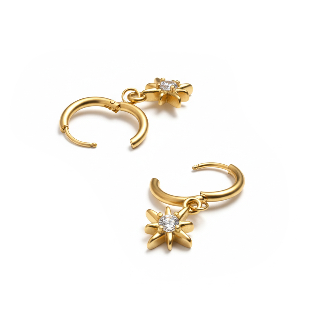 Para obręczy huggies z zawieszką promieni słońca