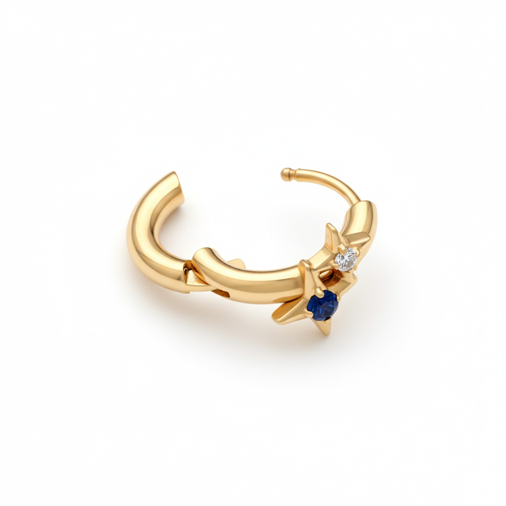 Kółko tytanowe z dwiema gwiazdkami