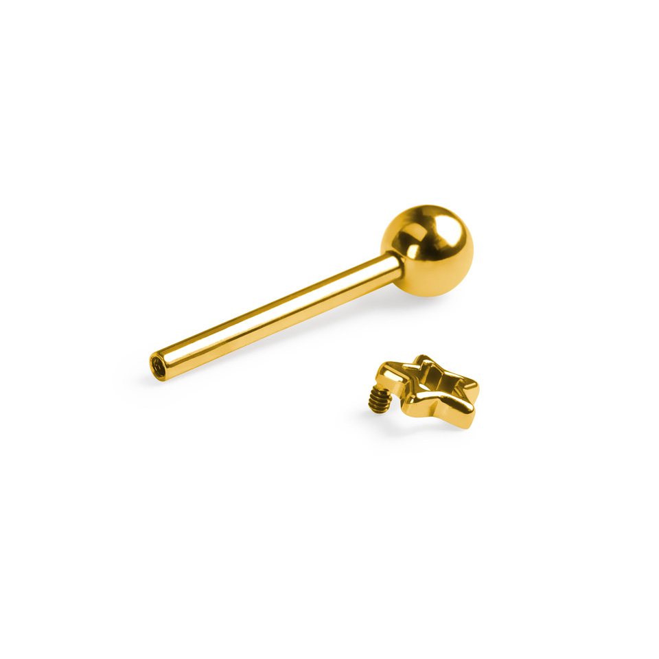 Tytanowa sztanga do języka z gwiazdką