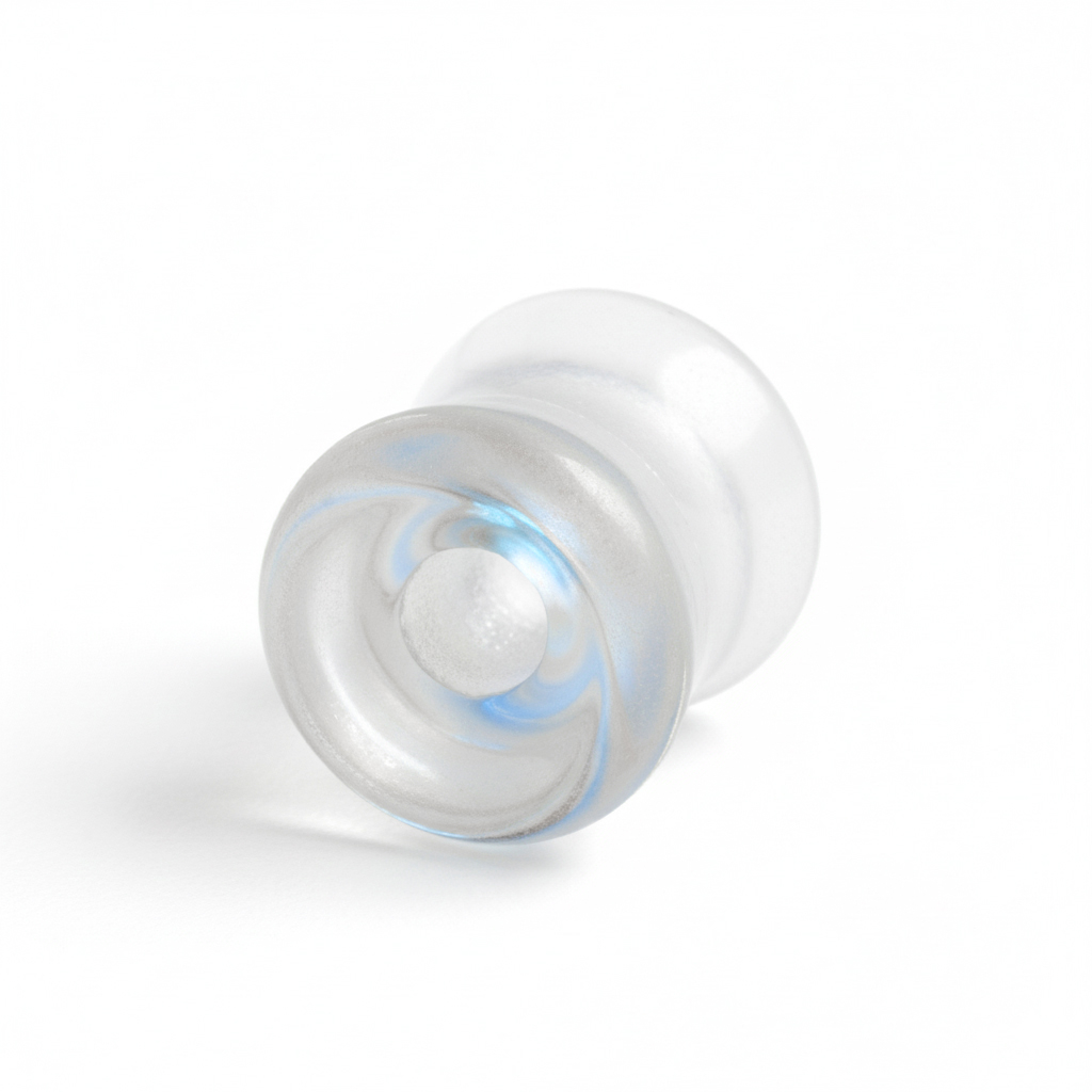 Szklany tunel z rozszerzeniem i efektem zorzy polarnej