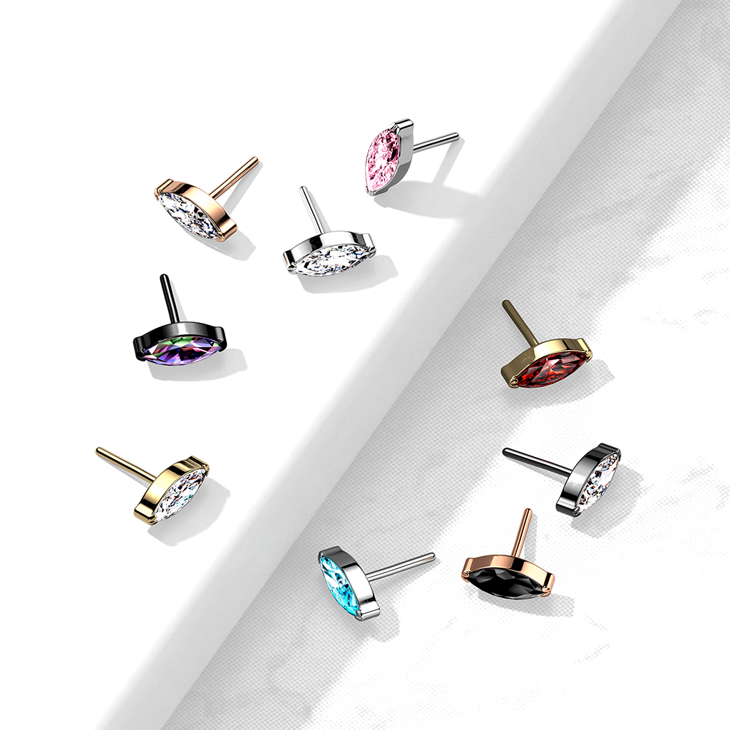 Wpychany top bez gwintu z tytanu zdobiony markizą